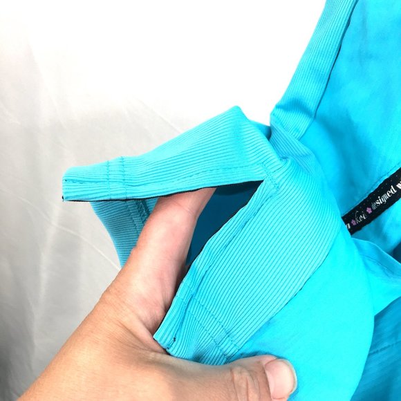 koi Tops New Koi Lite Philosophy Capsleeve Surplice Scrubs Top Turquoise Blue S Slim Fit